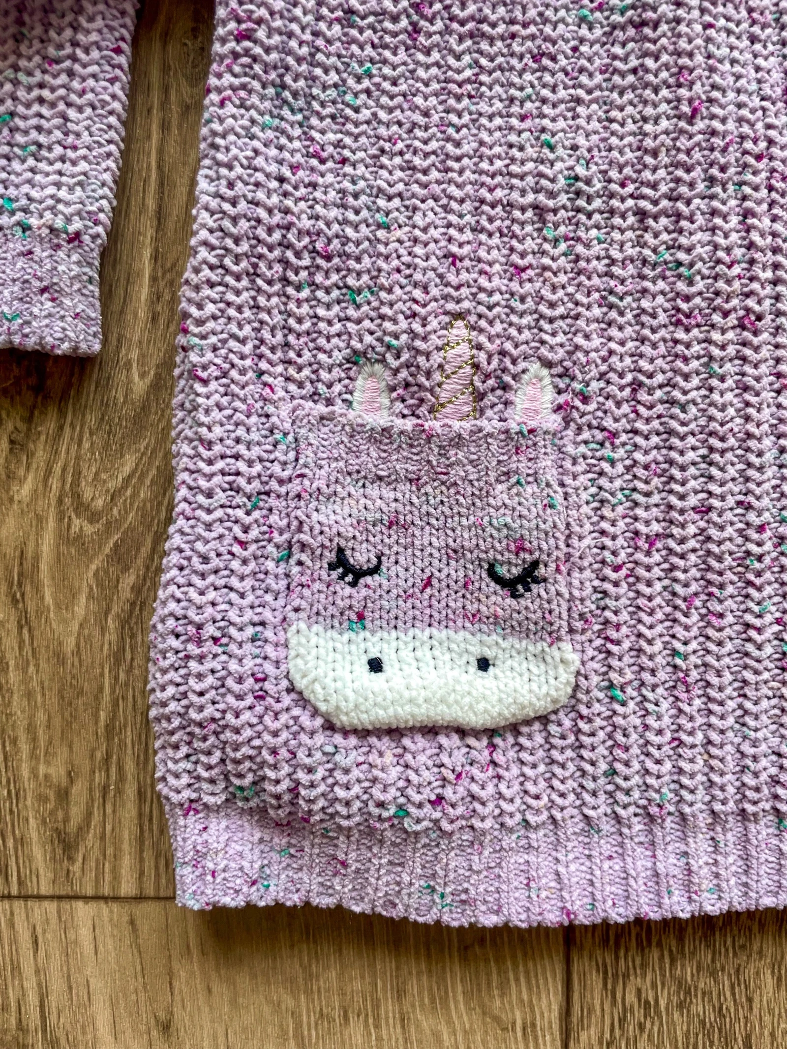 Purple unicorn knit dress from Primark size 3-6 months – photo 2